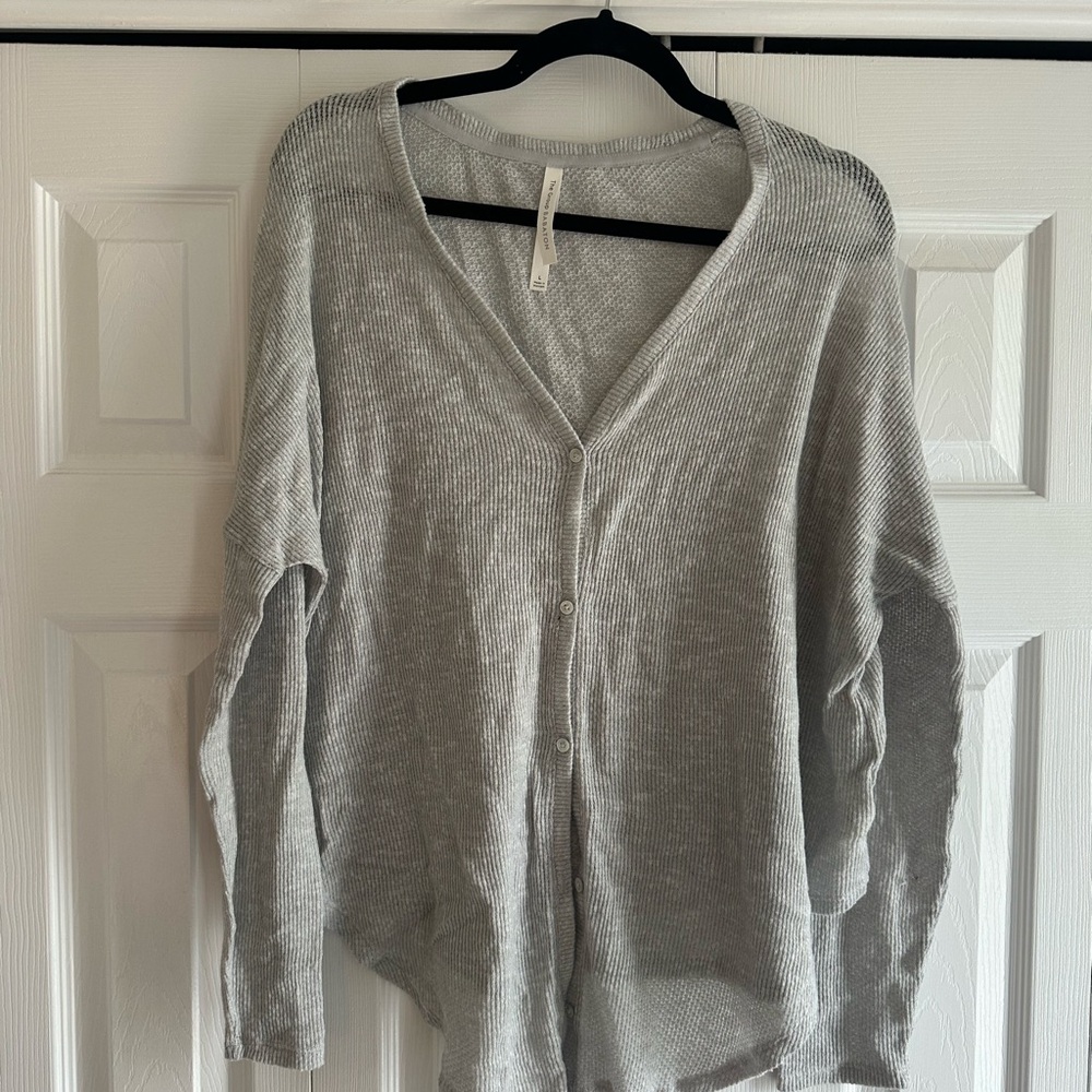 Gray Button-Up Babaton Cardigan